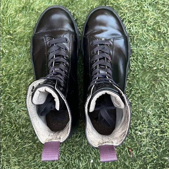 Eytys Kibo Black Leather Boots Combat Platform Clean Line High Top Booties 9 - Picture 4 of 9